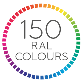 Secondary glazing RAL colour wheel with 150+ colours